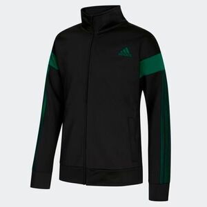 Adidas TRICOT JACKET Boys Performance Black Green size 8 plus